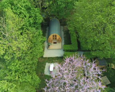 Cabane En Bois Avec Bain Nordique Asnieres-sur-Vegre Dış mekan fotoğraf