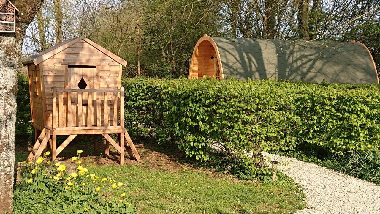 Cabane En Bois Avec Bain Nordique Asnieres-sur-Vegre Dış mekan fotoğraf