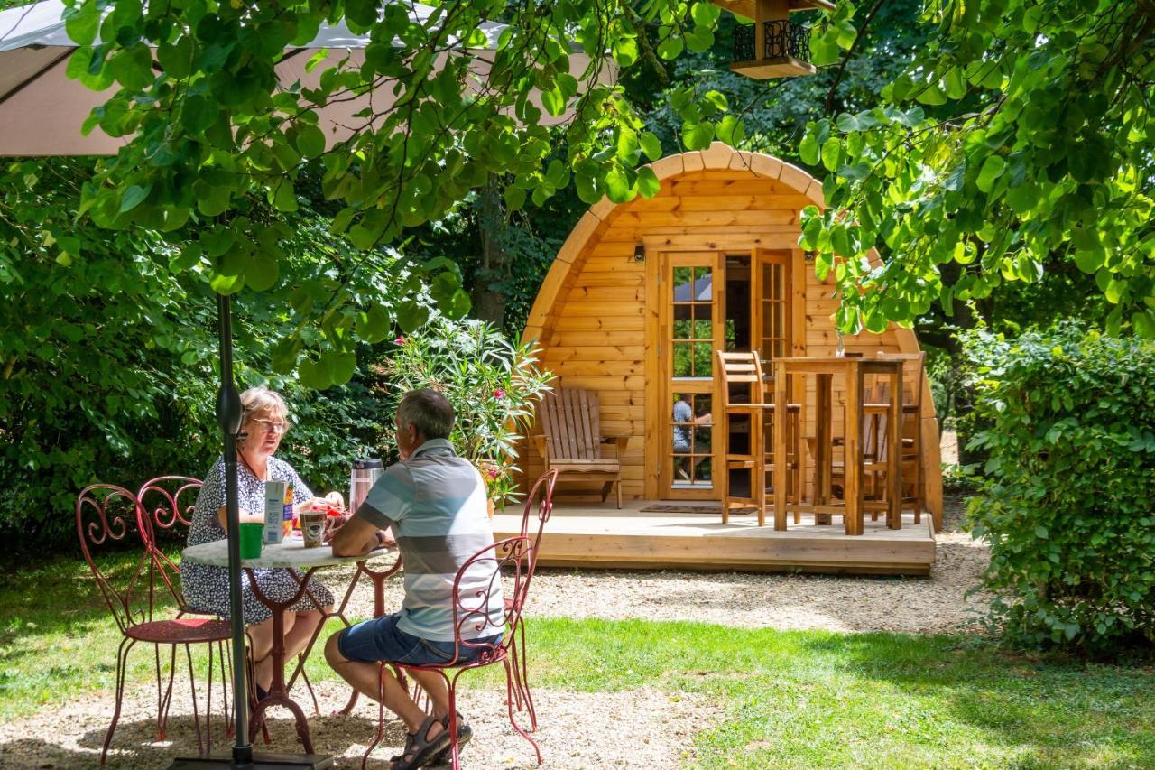 Cabane En Bois Avec Bain Nordique Asnieres-sur-Vegre Dış mekan fotoğraf